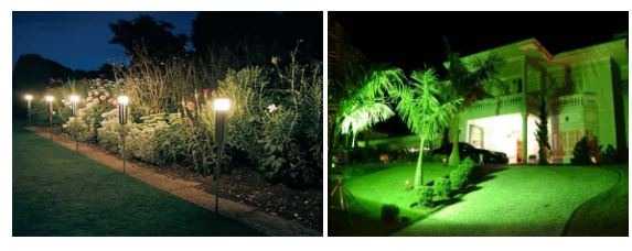 iluminação de jardim