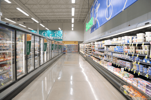 Iluminação para supermercados